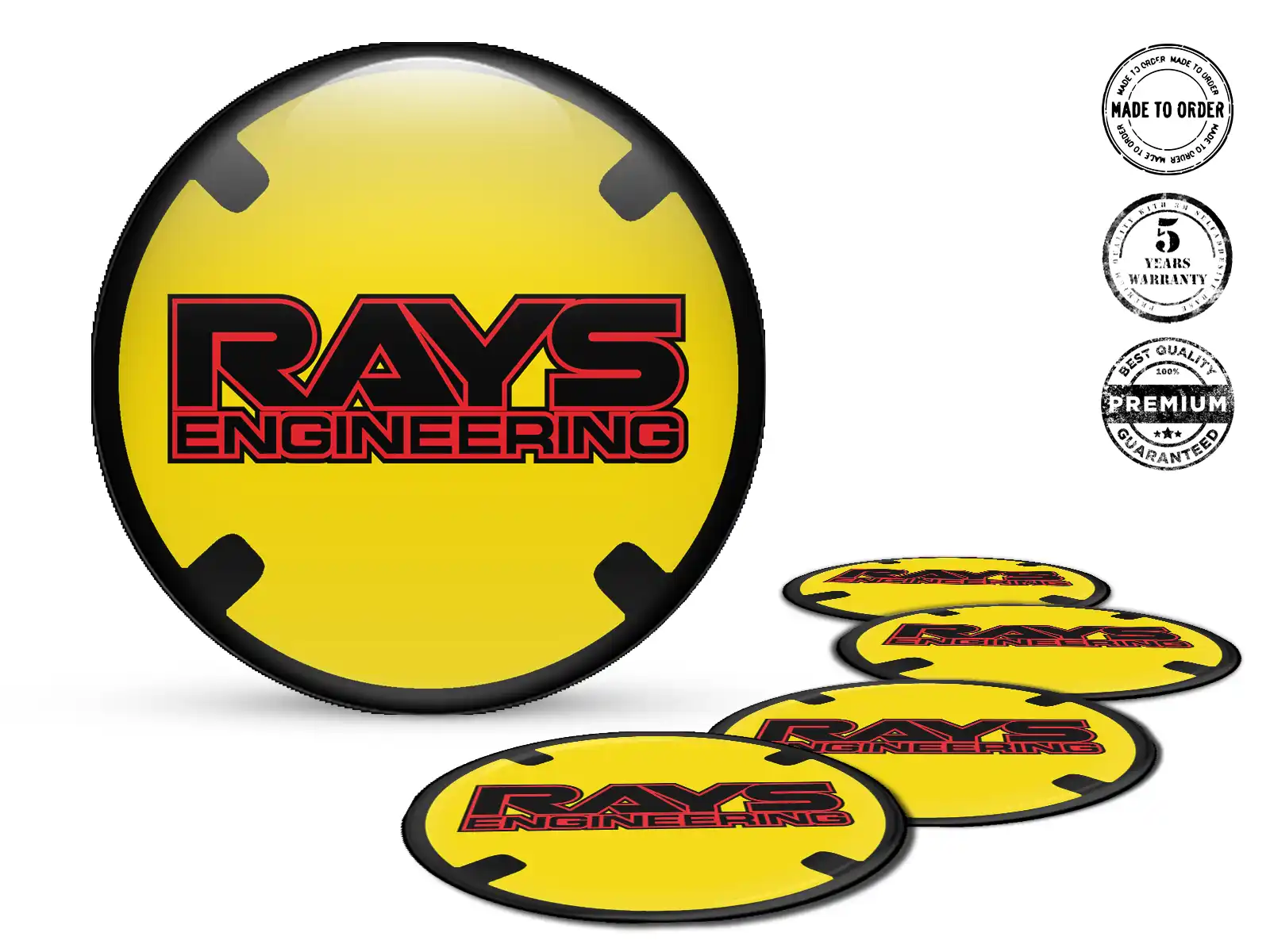 Rays Gewölbte Label Stil Premium Radplaketten